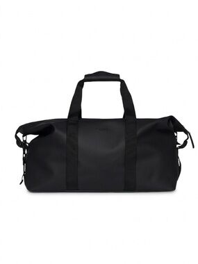 Rains Black Weekender Duffel Bag W3